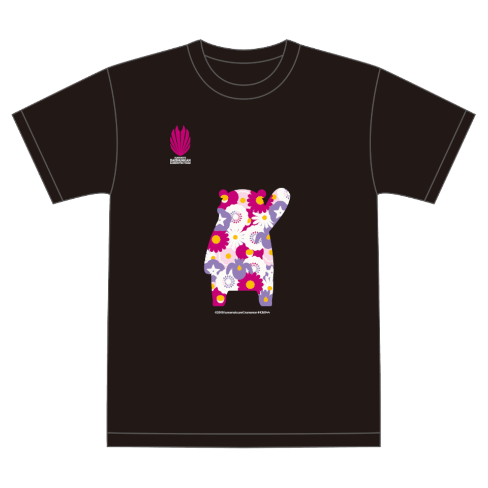 フラワーシルエットTシャツ くまモンver.